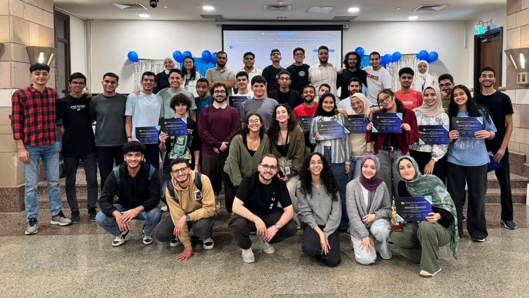 Contestants after the line-follower competition.